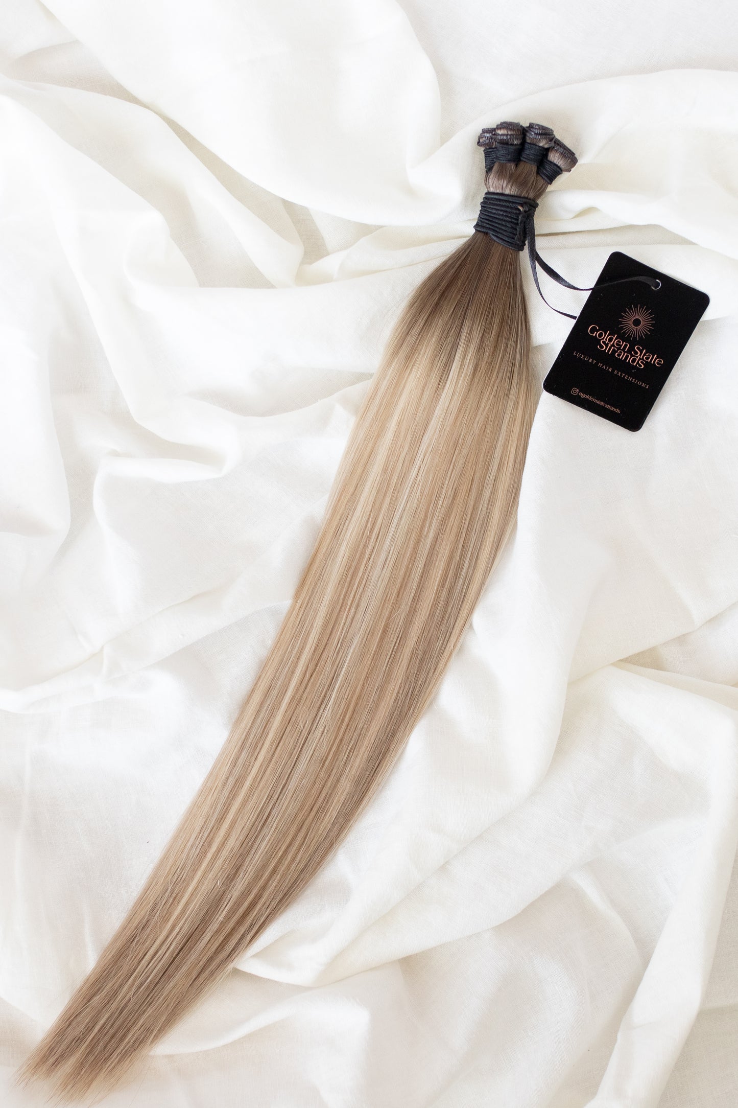 Golden State Strands - Rooted, Cool, Lowlighted Blonde Hair Extensions
